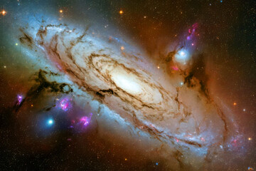 Detailed Astronomy Visualization of a Galaxy