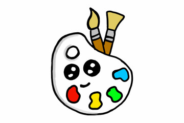 Cute Characters A painting board