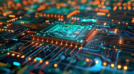 Obraz premium computer circuit board