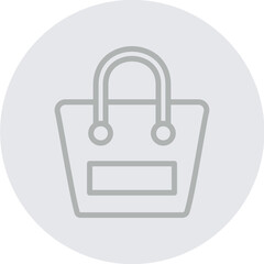 Obraz premium Disposable Bag Vector Line Grey Circle Grey