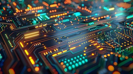 Obraz premium computer circuit board