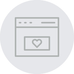 Charity Website Vector Line Grey Circle Grey