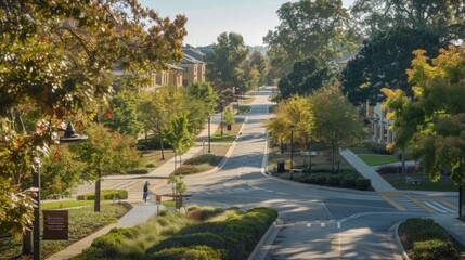 Sunny Day at a University Campus.