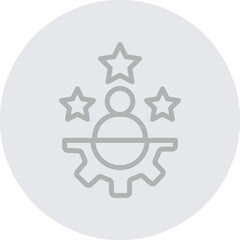 Successful Vector Line Grey Circle Grey