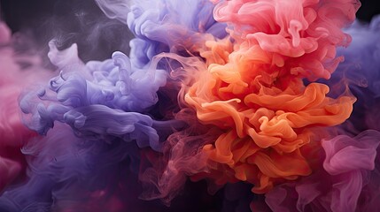 Fototapeta premium colorful feathers on black background