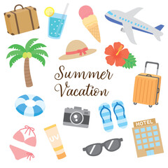 夏 旅行 イラスト アイコン