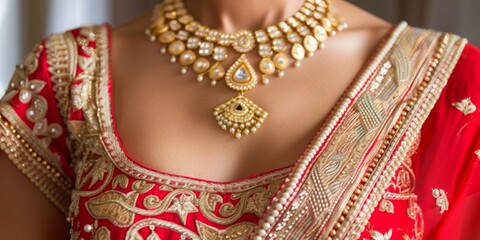 Obraz premium Ethereal Grace in Traditional Indian Saree: A Celebration of Cultural Elegance and Beauty.