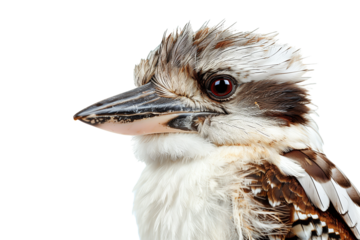 kookaburra closeup portrait isolated on white transparent background png