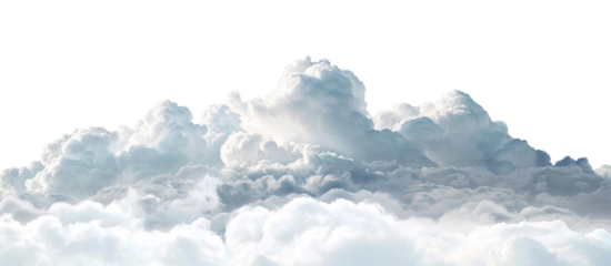 Fluffy clouds cut out