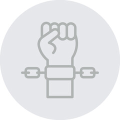 Slave Vector Line Grey Circle Grey