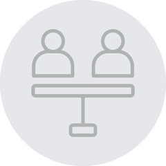 No Racism Vector Line Grey Circle Grey