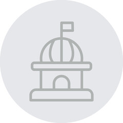 Congress Vector Line Grey Circle Grey