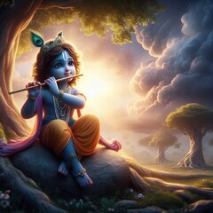 Shree Krishna for Janmashtami, Makhan Chor, Bal Krishna, Cute	