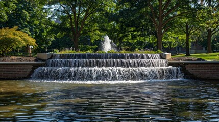 Water Fountain in a Park.