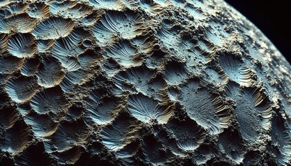 Close-up Texture of Dubnium with Light Reflections and Shadows