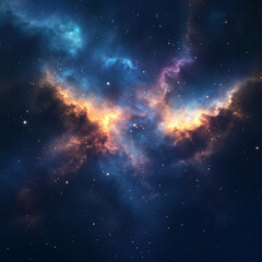 Fototapeta premium High-resolution computer background with space and stars