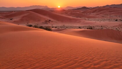 Naklejka premium Sunrise over Desert Dunes