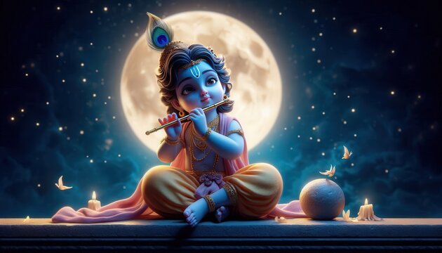 Shree Krishna for Janmashtami, Makhan Chor, Bal Krishna, Cute	