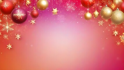 Red Christmas Ornaments Background - Elegant Christmas Holiday Design with Luxurious Decorations