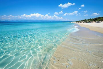 Immaculate beaches with blue flag status in the halkidiki area of greece
