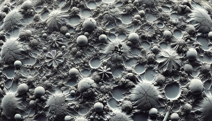 Close-up Texture of Francium with Light Reflections and Shadows