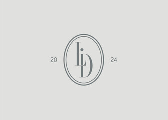 Fototapeta premium Abstract initial letter LD, DL logo for branding and business logos