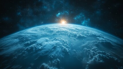 Modern PSD template for World Ozone Day banner, featuring atmospheric visuals and ample room for text placement.