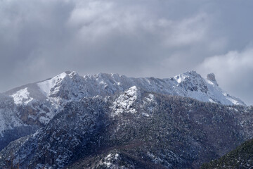 Obraz premium Snowcapped mountains, Ligurian Alps, Italy