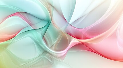 Naklejka premium Soft pastel-colored abstract background with graceful flowing lines, ideal for elegant and contemporary themes