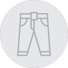Pants Vector Line Grey Circle Grey