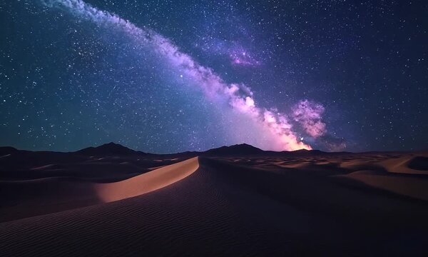 星空と砂漠