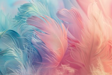 Soft, pastel feathers in blue and pink. Perfect for designs about beauty, dreams, and lightness.