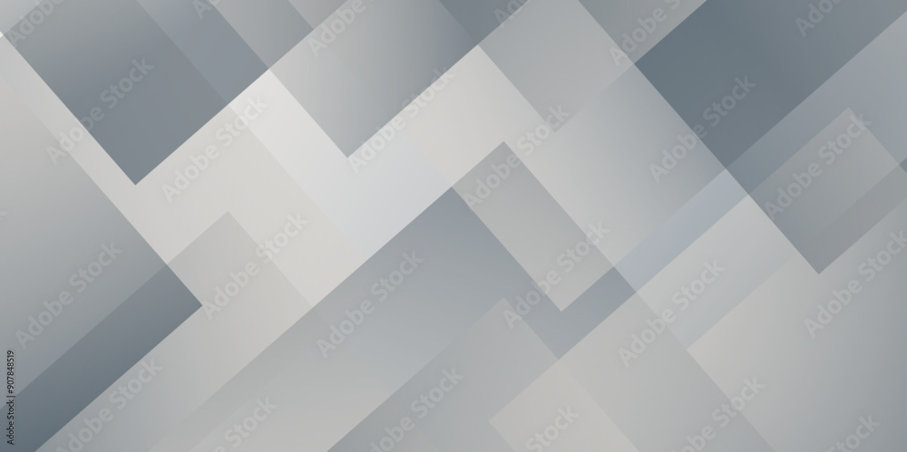 Aufkleber Abstract minimal geometric grey and blue triangle background design. Abstract gradient color background poster with dynamic shape technology ,business, brochure ,website flyer, vector illustration.	