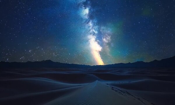 星空と砂漠