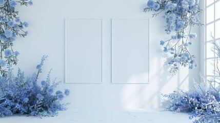 The elegance in Simplicity Minimalist Studio Is Set Against a Beautiful Floral Backdrop