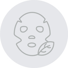 Facial Masks Line Grey Circle Grey