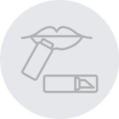 Lip Care Line Grey Circle Grey