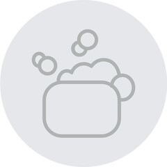 Bath and Shower Products Line Grey Circle Grey