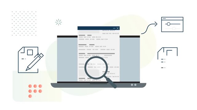 Document Validation of Plagiarism in Research Paper - Animated Illustration as MP4 File