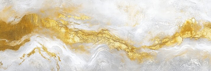 Obraz premium Abstract Gold and White Marble Texture