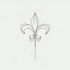 
royal lily silhouette thin lines flat colors