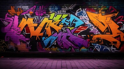 Graffiti in a bad area of the city. 