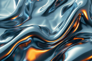 Abstract background of smooth, fluid, glossy waves