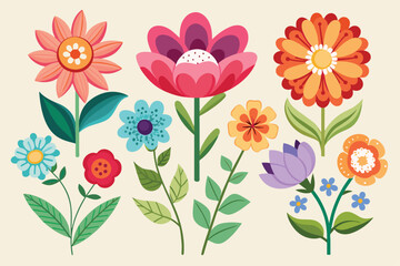 A Bouquet of Colorful Flowers with Green Leaves