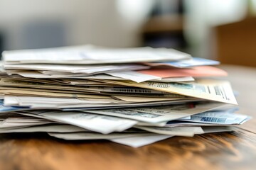 A Stack of Unorganized Paper Documents