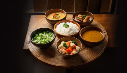 一汁三菜の健康的な日本の食事