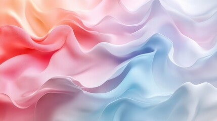 Obraz premium Fluid shapes in pastel colors forming an abstract background, organic shapes, soothing and delicate