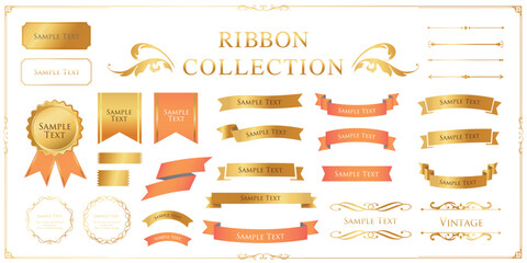 Elegant Ribbon Illustration Collection