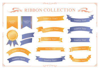 Elegant Ribbon Illustration Collection