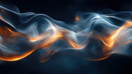 Obraz premium Smoke shapes in an abstract background, organic shapes, mysterious and elegant